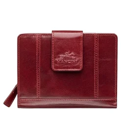 Mancini Leather Goods Women's Casablanca RFID Secure Medium Clutch Wallet Red - ONLINE ONLY
