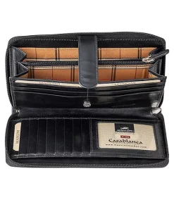 Mancini Leather Goods Women's Casablanca RFID Secure Clutch Wallet Black - ONLINE ONLY -Helly Hansen shop 361935 8700372 BK PROD 4 BLACK