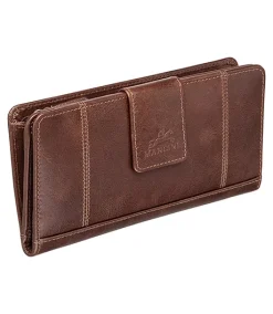 Mancini Leather Goods Women's Casablanca RFID Secure Clutch Wallet Brown - ONLINE ONLY -Helly Hansen shop 361940 8700373 BN PROD 2 BROWN