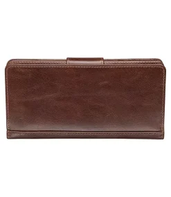 Mancini Leather Goods Women's Casablanca RFID Secure Clutch Wallet Brown - ONLINE ONLY -Helly Hansen shop 361940 8700373 BN PROD 3 BROWN