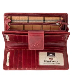 Mancini Leather Goods Women's Casablanca RFID Secure Clutch Wallet Red - ONLINE ONLY -Helly Hansen shop 361942 8700373 RD PROD 4 RED