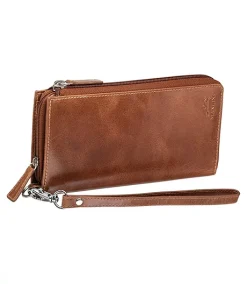 Mancini Leather Goods Women's Casablanca RFID Secure Trifold Wallet Cognac - ONLINE ONLY -Helly Hansen shop 361945 8700374 CG PROD 2 COGNAC