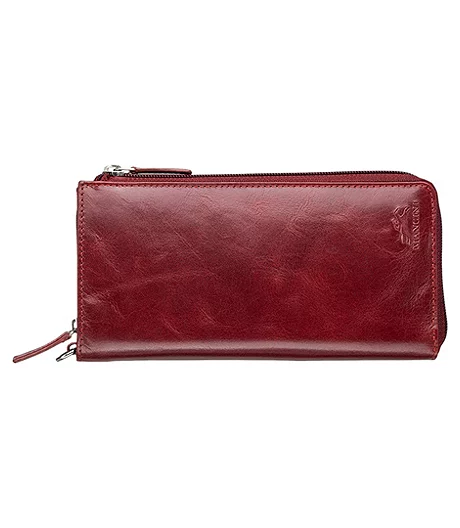 Mancini Leather Goods Women's Casablanca RFID Secure Trifold Wallet Red - ONLINE ONLY 4 Mancini Leather Goods Women's Casablanca RFID Secure Trifold Wallet Red - ONLINE ONLY - Image 2