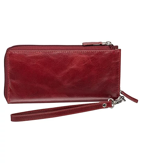 Mancini Leather Goods Women's Casablanca RFID Secure Trifold Wallet Red - ONLINE ONLY 3 Mancini Leather Goods Women's Casablanca RFID Secure Trifold Wallet Red - ONLINE ONLY