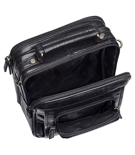 Mancini Leather Goods Women's Arizona Crossbody Travel Bag Black - ONLINE ONLY 4 Mancini Leather Goods Women's Arizona Crossbody Travel Bag Black - ONLINE ONLY - Image 2