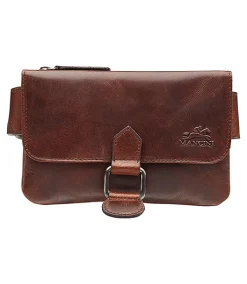 Mancini Leather Goods Women's Buffalo Slim Waist Bag Brown - ONLINE ONLY -Helly Hansen shop 362670 99 5478 BN PROD 1 BROWN