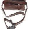 Mancini Leather Goods Women's Buffalo Slim Waist Bag Brown - ONLINE ONLY -Helly Hansen shop 362670 99 5478 BN PROD 4 BROWN