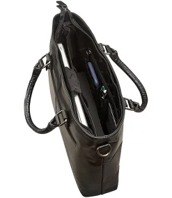 Mancini Leather Goods Unisex Buffalo Laptop Tote Bag Black - ONLINE ONLY -Helly Hansen shop 362673 99 5480 BK PROD 4 BLACK