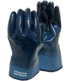 Dakota Workpro Series Unisex 6-Pack Heavy Duty Nitrile Coating Slip-On Safety Cuff Oil Boss Gloves