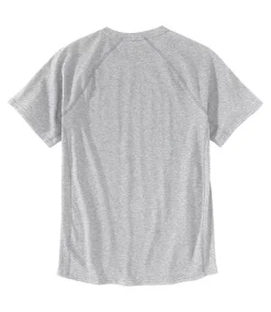 Carhartt Men's Relaxed Fit FastDry UPF Protection Crewneck Pocket Work T Shirt -Helly Hansen shop 364886 104616 HGY PROD 2 HTRGRY