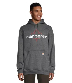 Carhartt Men's Canadian Graphic Midweight Long Sleeve Relaxed Fit Work Hoodie Sweatshirt