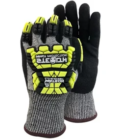WATSON GLOVES Men's Stealth Hellcat Cut Resistant Work Gloves - Yellow Black