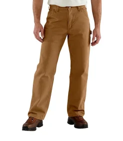 Carhartt Men's Washed Duck Flannel Lined Straight Leg Dungarees -Helly Hansen shop 36568 B111BRN PROD 1 DKBRWN