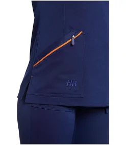 Helly Hansen shop 24 Helly Hansen Workwear Women's Fooler Black Pleat Stretch V-Neck Short Sleeve Scrub Top