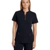 Helly Hansen Workwear Women's Front Slit Stretch Short Sleeve Scrub Top -Helly Hansen shop 369628 3FLBHHA22104BLA PROD 1 BLACK