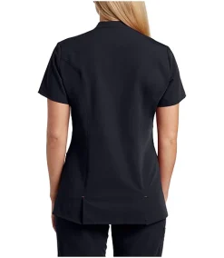 Helly Hansen Workwear Women's Front Slit Stretch Short Sleeve Scrub Top -Helly Hansen shop 369628 3FLBHHA22104BLA PROD 2 BLACK