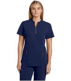 Helly Hansen Workwear Women's Front Slit Stretch Short Sleeve Scrub Top 8 Helly Hansen Workwear Women's Front Slit Stretch Short Sleeve Scrub Top -Helly Hansen shop 369630 3FLBHHA22104MVB PROD 1 MDVBLU