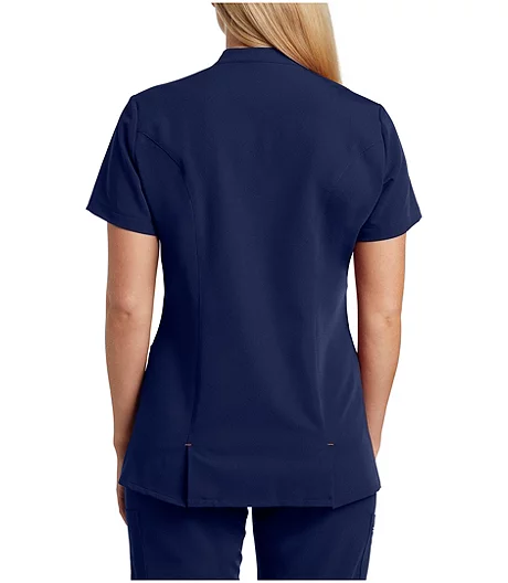 Helly Hansen Workwear Women's Front Slit Stretch Short Sleeve Scrub Top 3 Helly Hansen Workwear Women's Front Slit Stretch Short Sleeve Scrub Top