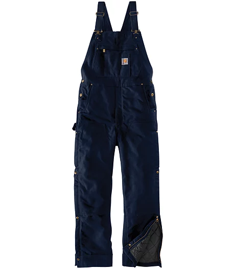 Carhartt Men's Loose Fit Firm Cotton Duck Insulated Bib Overalls - Online Only 3 Carhartt Men's Loose Fit Firm Cotton Duck Insulated Bib Overalls - Online Only