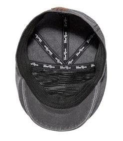 Windriver Men's Pigment Dyed Cotton Twill Flat Cap -Helly Hansen shop 372332 6CTDWRSB22 341 PROD 3 BLACK