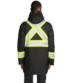 Helly Hansen Workwear Men's High-Visiblity Alna Polar CSA Waterproof Windproof Parka Jacket -Helly Hansen shop 379722 71316 PROD 2 BLACK