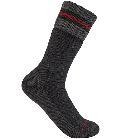 Carhartt Men's 2 Pack Heavyweight Wool Blend Boot Socks 3 Carhartt Men's 2 Pack Heavyweight Wool Blend Boot Socks