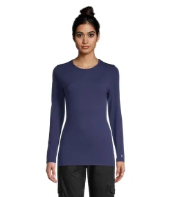 HEALTH PRO Women's Crewneck Long Sleeve Underscrub Shirt -Helly Hansen shop 388409 3FLBHP22205MB PROD 1 MDVBLU