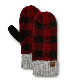 Windriver Women's Heritage Buffalo Plaid Fleece Lined Mitts