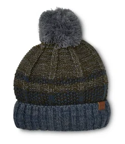 Windriver Men's Heritage Fleece Lined Cuffed Pom Toque