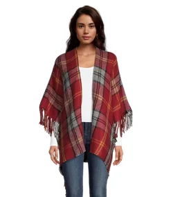 Windriver Women's Heritage Plaid Ruana Shawl 7 Windriver Women's Heritage Plaid Ruana Shawl -Helly Hansen shop 388902 6DUEWRF2 HG2942 PROD 1 RDBKPL