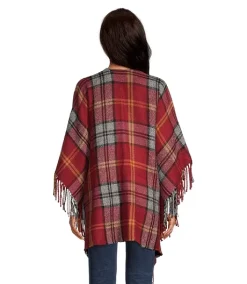 Windriver Women's Heritage Plaid Ruana Shawl 6 Windriver Women's Heritage Plaid Ruana Shawl -Helly Hansen shop 388902 6DUEWRF2 HG2942 PROD 2 RDBKPL
