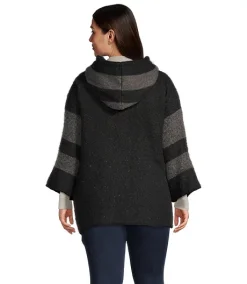 Denver Hayes Women's Hooded Ruana Shawl -Helly Hansen shop 389426 6DUEDHF2 EG48R PROD 2 BLCHHE