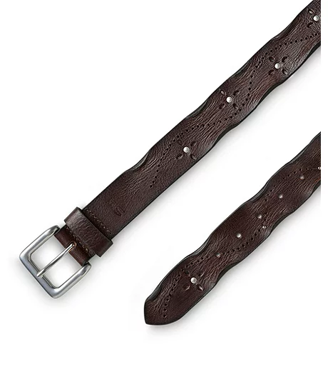 Silver Jeans Co. Women's Worn Edge Perforated Leather Belt 4 Silver Jeans Co. Women's Worn Edge Perforated Leather Belt - Image 2