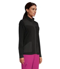 White Cross Women's Mixed Media Long Sleeve Work Shacket -Helly Hansen shop 393138 WC456BLA PROD 3 BLACK