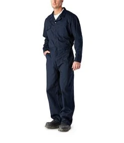 Stalworth Men's Button Cotton Coverall With Elastic Waistband