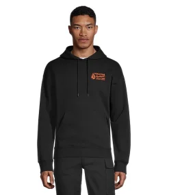 Volcom Workwear Men's Kangaroo Pocket Pullover Work Hoodie -Helly Hansen shop 394483 A4102098 PROD 1 BLACK