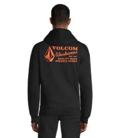 Volcom Workwear Men's Kangaroo Pocket Pullover Work Hoodie -Helly Hansen shop 394483 A4102098 PROD 2 BLACK