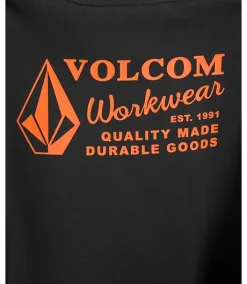 Volcom Workwear Men's Kangaroo Pocket Pullover Work Hoodie -Helly Hansen shop 394483 A4102098 PROD 4 BLACK
