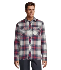 Aggressor Men's Snap-Front Plaid Quilted Flannel Work Shirt