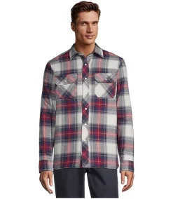 Aggressor Men's Front Snap-Closure Quilted Cotton Flannel Work Shirt