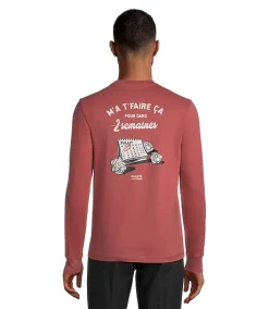 Dakota Workpro Series Men's Deux Semaines Long Sleeve Crewneck Cotton Work T Shirt -Helly Hansen shop 399411 1AABDWS LST010 PROD 2 BRICK