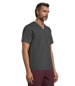 Helly Hansen Workwear Men's V-Neck Ripstop Scrub Top -Helly Hansen shop 403700 3FLBHHS23401PEW PROD 3 PEWTER