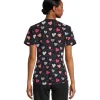 Scrubletics Women's Chest Pocket Print Scrub Top - Heart You -Helly Hansen shop 403709 3FLBSLS23100HTY PROD 2 MULTI