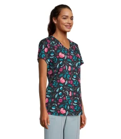 Scrubletics Women's V-Neck May Flowers Print Scrub Top -Helly Hansen shop 403715 3FLBSLS23JUNOMF PROD 3 MULTI