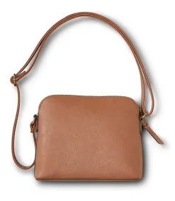 Denver Hayes Women's Front Zip Crossbody Bag With Adjustable Strap -Helly Hansen shop 404524 6DUGDHS3 67957C PROD 2 COGNAC