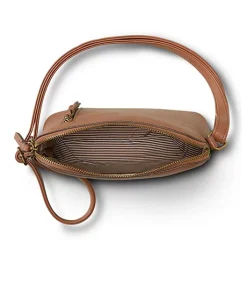 Denver Hayes Women's Front Zip Crossbody Bag With Adjustable Strap -Helly Hansen shop 404524 6DUGDHS3 67957C PROD 3 COGNAC