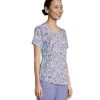 HEALTH PRO Women's Curved V-neck Print Scrub Top - Petal Peace -Helly Hansen shop 404663 3FLBHPS23782PPC PROD 3 MULTI