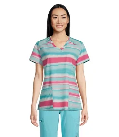 Scrubletics Women's V-Neck Print Wave Length Scrub Top 6 Scrubletics Women's V-Neck Print Wave Length Scrub Top -Helly Hansen shop 404672 3FLBSLS23JUNOWL PROD 1 MULTI