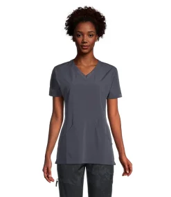 Scrubletics Women's V-Neck Athletic Kangaroo Scrub Top -Helly Hansen shop 405120 3FLBSLA23725ODG PROD 1 ODYGRY