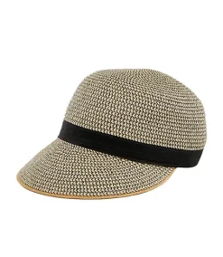 Denver Hayes Women's Braided Half Brim Hat With Black Ribbon Trim -Helly Hansen shop 405300 6DUMDHS23 H1097 PROD 1 NATRL